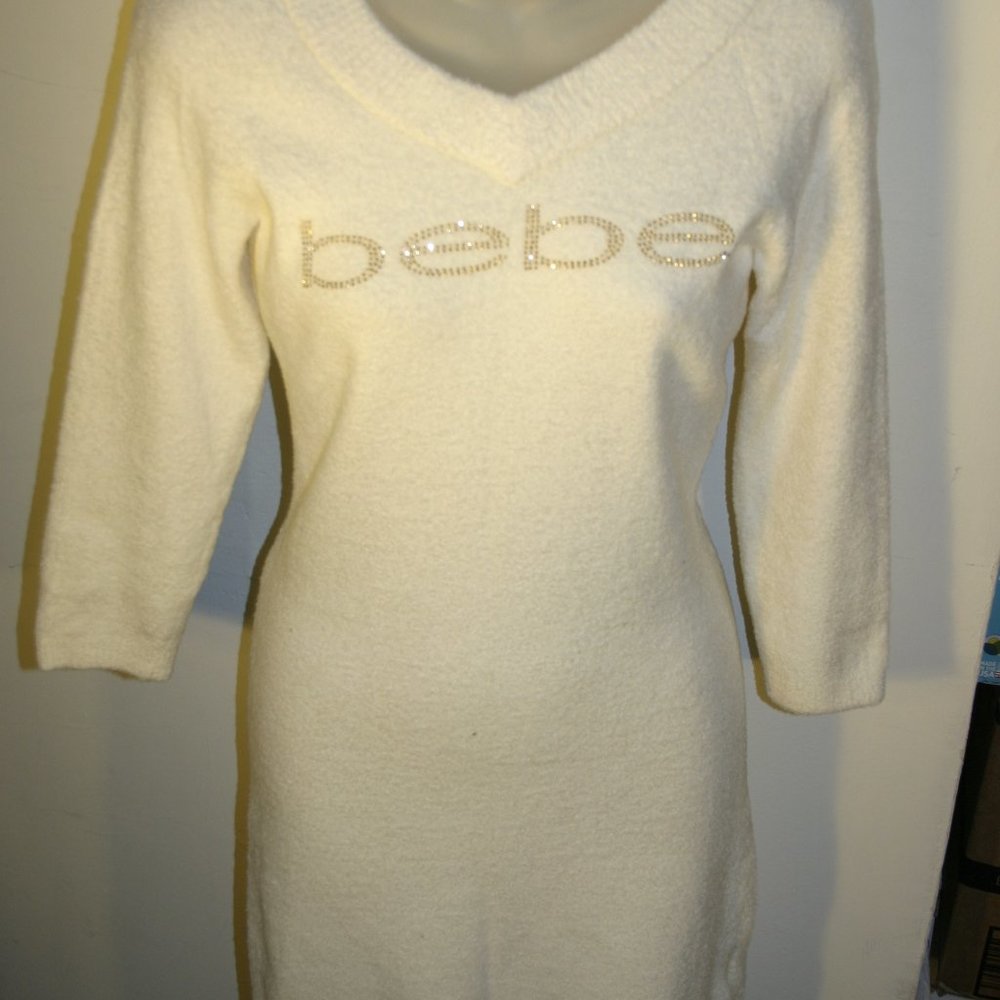 Bebe Classic Logo Sweater dress L/S Size M